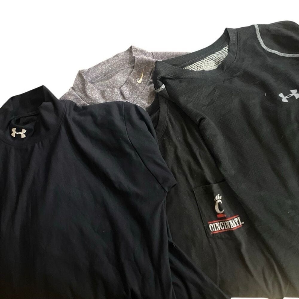 Men’s bundle of 2XL athletic shirts Nike under Armour UC bearcats 3 long sleeve - Picture 4 of 15